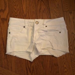 White American Eagle Jean shorts, low rise cutoffs